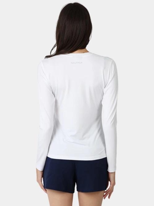 tricou cu maneci lungi pt. femei Nautica Lisa Long Sleeve T-Shirt alb 4