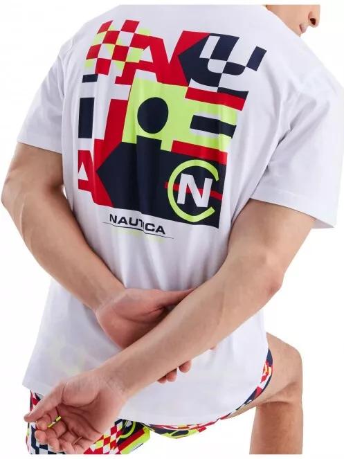 tricou cu maneci scurte pt. barbati Nautica Denison T-Shirt alb 3