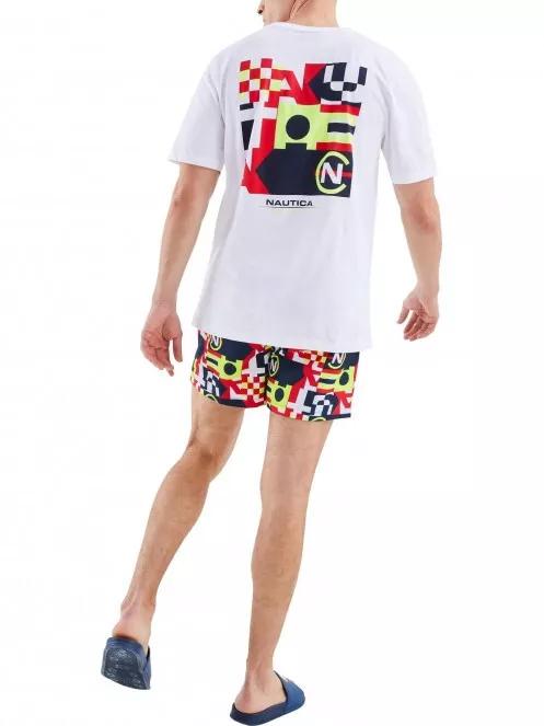 tricou cu maneci scurte pt. barbati Nautica Denison T-Shirt alb 4