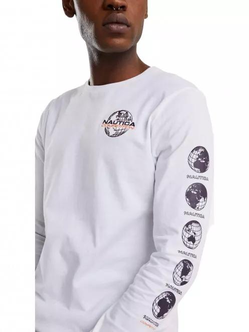 tricou cu maneci lungi pt. barbati Nautica Marmora LS T-Shirt alb 4