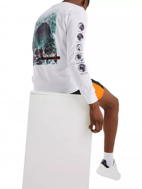 tricou cu maneci lungi pt. barbati Nautica Marmora LS T-Shirt alb 5