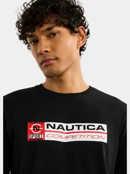 tricou cu maneci scurte pt. barbati Nautica Dundalk T-Shirt negru 5
