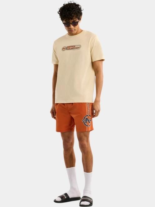 tricou cu maneci scurte pt. barbati Nautica Adamstown T-Shirt nisip 4