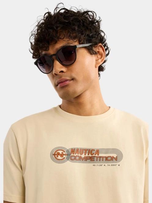 tricou cu maneci scurte pt. barbati Nautica Adamstown T-Shirt nisip 5