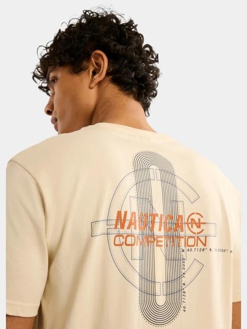 tricou cu maneci scurte pt. barbati Nautica Adamstown T-Shirt nisip 6