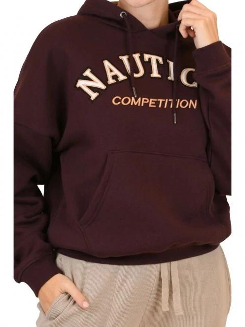 pulover cu gluga pt. femei Nautica Lodi Oversized Hoody maro 6