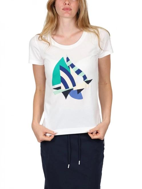 tricou cu maneci scurte pt. femei TBS Nacratee alb 2