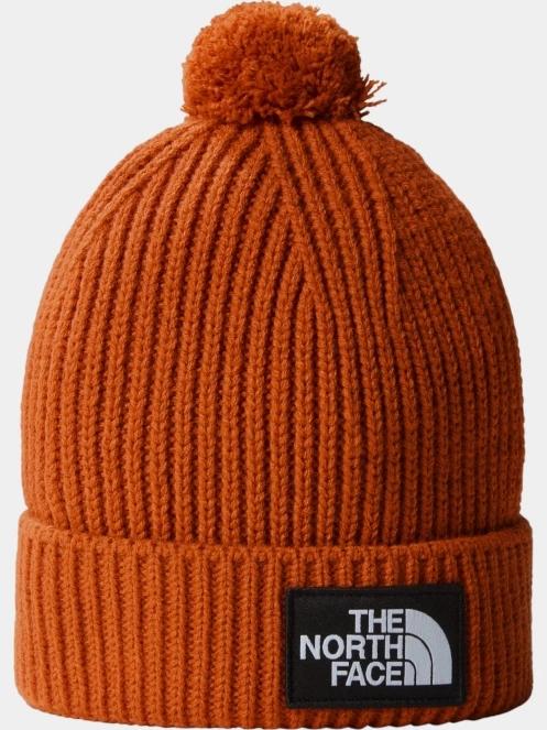 caciula cu mot The North Face Tnf Logo Box Pom Beanie portocaliu 2
