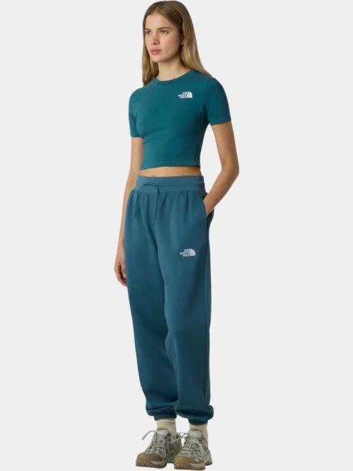 crop top pt. femei The North Face W Ss Essential Cropped Slim Tee albastru 4