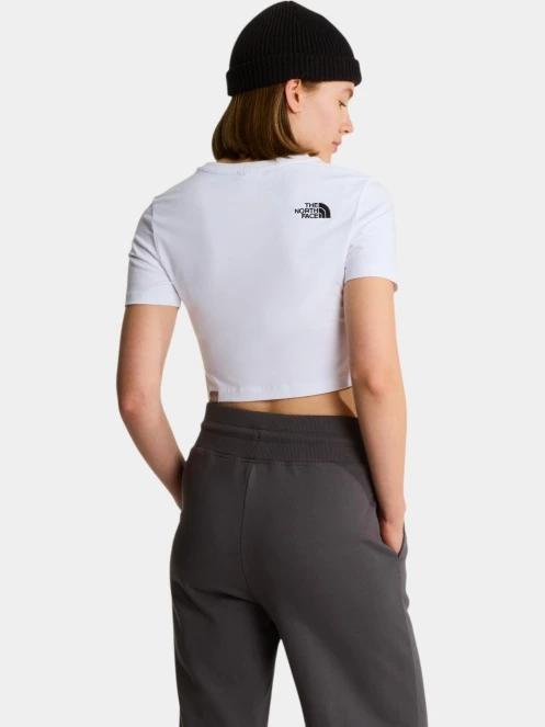 crop top pt. femei The North Face W Essential Cropped Slim Short Sleeve Te alb 3