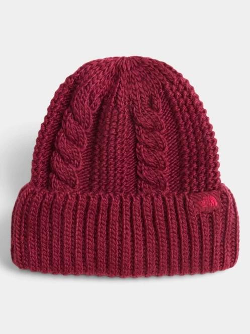 caciula tricotata pt. femei The North Face W Oh Mega Beanie bordo 3