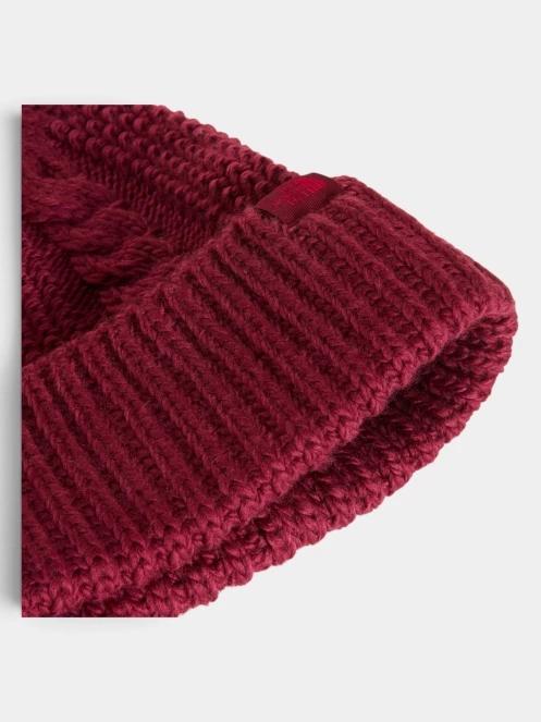 caciula tricotata pt. femei The North Face W Oh Mega Beanie bordo 4
