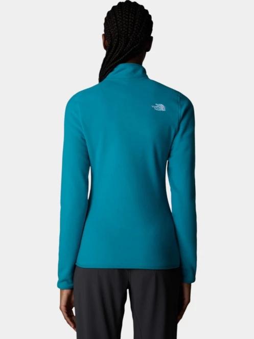 pulover polar pt. femei The North Face W 100 Glacier 1/4 Zip verde 3