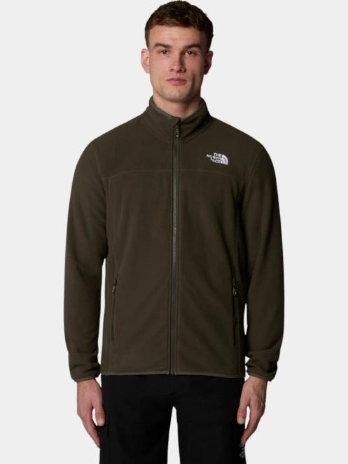 pulover polar pt. barbati The North Face M 100 Glacier Full Zip oliv 2