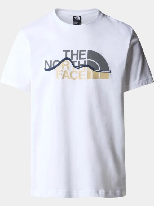 tricou cu maneci scurte pt. barbati The North Face M Ss Mountain Line Tee alb 2