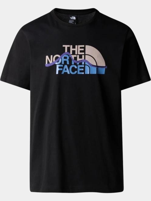 tricou cu maneci scurte pt. barbati The North Face M Ss Mountain Line Tee negru 2