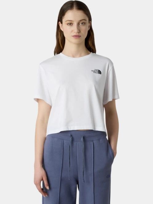 crop top pt. femei The North Face W Simple Dome Cropped Slim Tee alb 2