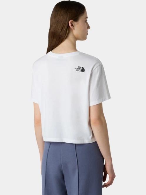 crop top pt. femei The North Face W Simple Dome Cropped Slim Tee alb 3
