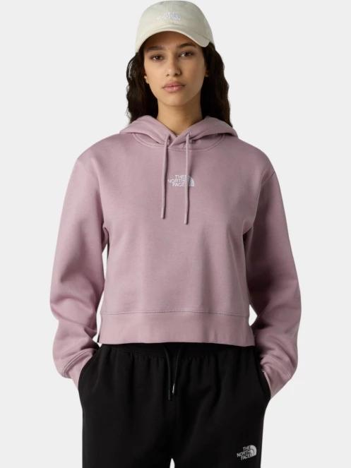 pulover cu gluga pt. femei The North Face W Essential Crop Hoodie violet 2