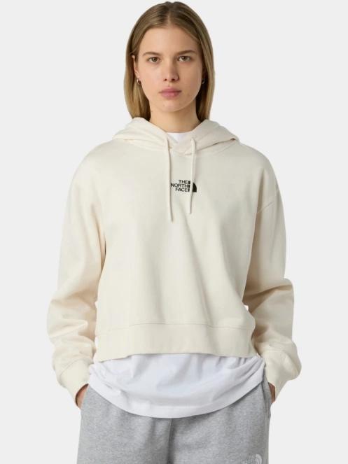 pulover cu gluga pt. femei The North Face W Essential Crop Hoodie alb 2