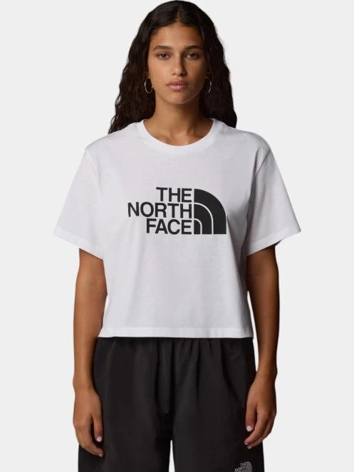 crop top pt. femei The North Face W S/S Easy Relaxed Cropped Tee alb 2
