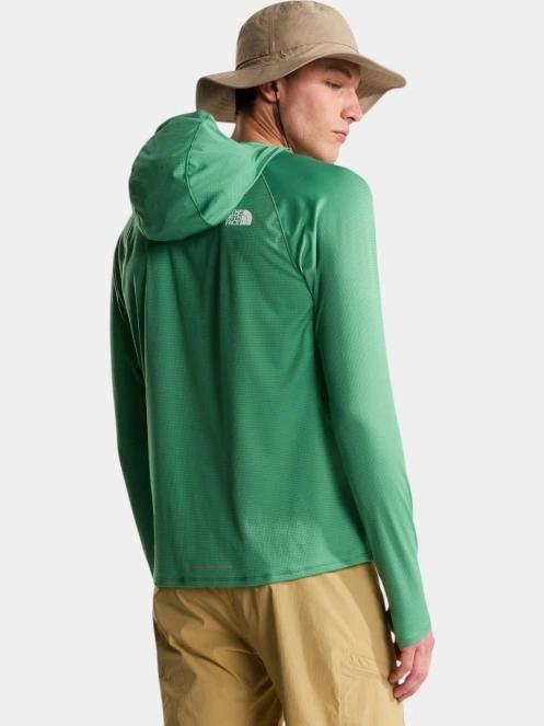 tricou cu maneci lungi, pentru sport pt. barbati The North Face M Sunriser Hoodie verde 4