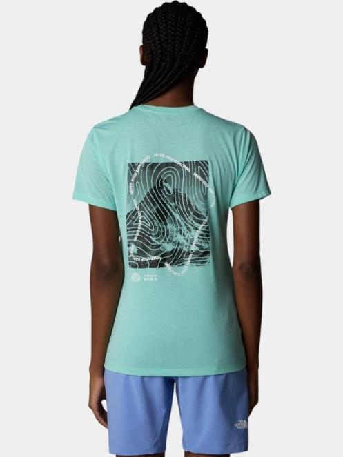 tricou pentru sport, cu maneci scurte pt. femei The North Face W Foundation S/S Half Dome Ca Graphic albastru deschis 3