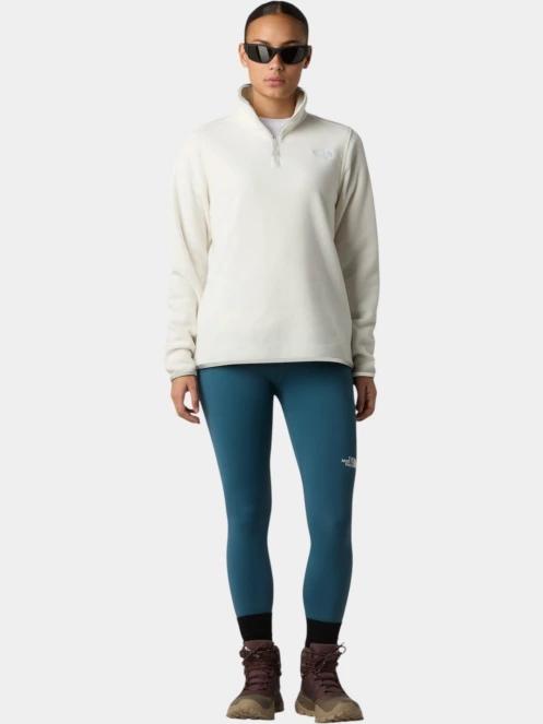 pulover polar pt. femei The North Face W Glacier Fleece 1/4 Zip Jacket alb 4