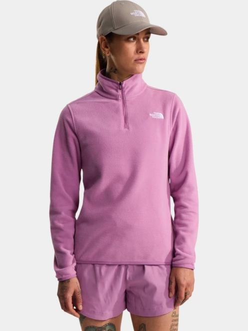 pulover polar pt. femei The North Face W Glacier Fleece 1/4 Zip Jacket magenta 2