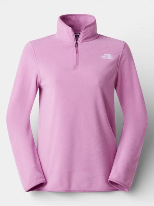 pulover polar pt. femei The North Face W Glacier Fleece 1/4 Zip Jacket magenta 6