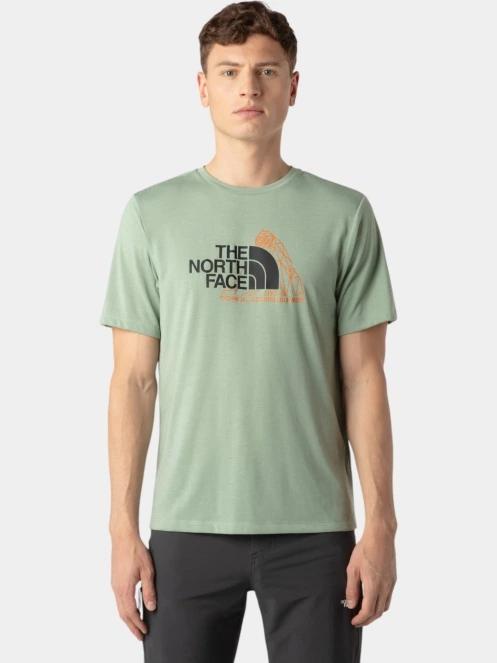 tricou cu maneci scurte pt. barbati The North Face M Mountain Foundation Ss Tee-Graphic verde 2