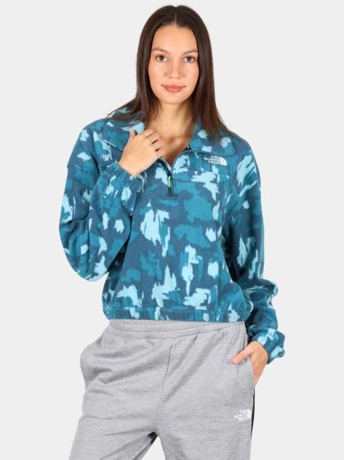 pulover polar pt. femei The North Face W Mountain Athletics Fleece 1/4 Zip-Prin albastru 2
