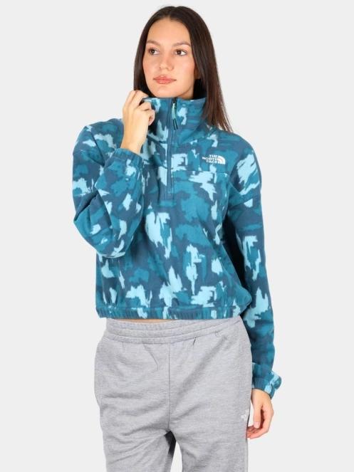 pulover polar pt. femei The North Face W Mountain Athletics Fleece 1/4 Zip-Prin albastru 6