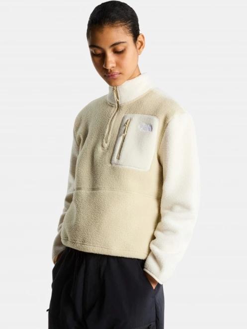 pulover polar pt. femei The North Face W Yumiori 1/4 Zip nisip 2