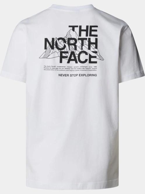 tricou cu maneci scurte pt. barbati The North Face M Mountain Sketch Ss Tee alb 3