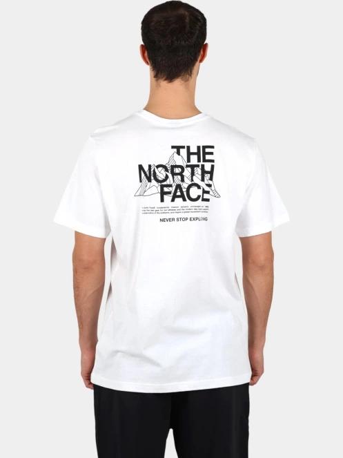 tricou cu maneci scurte pt. barbati The North Face M Mountain Sketch Ss Tee alb 4
