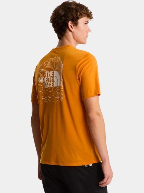 tricou pentru sport, cu maneci scurte pt. barbati The North Face M Bitmap Logo Short Sleeves Tee-Graphic portocaliu 3