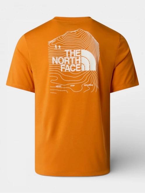 tricou pentru sport, cu maneci scurte pt. barbati The North Face M Bitmap Logo Short Sleeves Tee-Graphic portocaliu 6