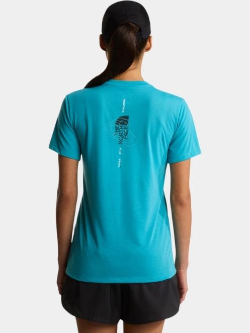 tricou pentru sport, cu maneci scurte pt. femei The North Face W Bitmap Logo Short Sleeves Tee-Graphic albastru 4