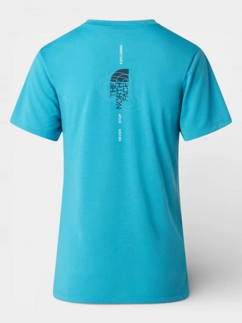 tricou pentru sport, cu maneci scurte pt. femei The North Face W Bitmap Logo Short Sleeves Tee-Graphic albastru 7