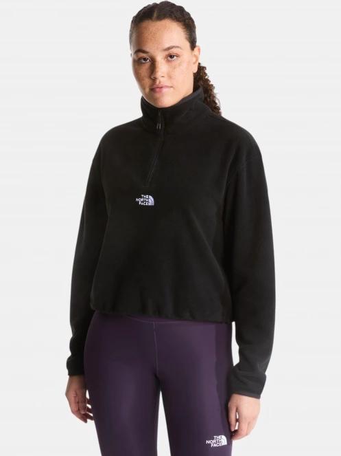 pulover polar pt. femei The North Face W Novelty Logo Glacier 1/4 Zip negru 2