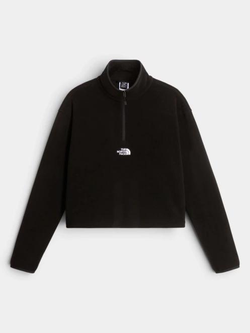 pulover polar pt. femei The North Face W Novelty Logo Glacier 1/4 Zip negru 5