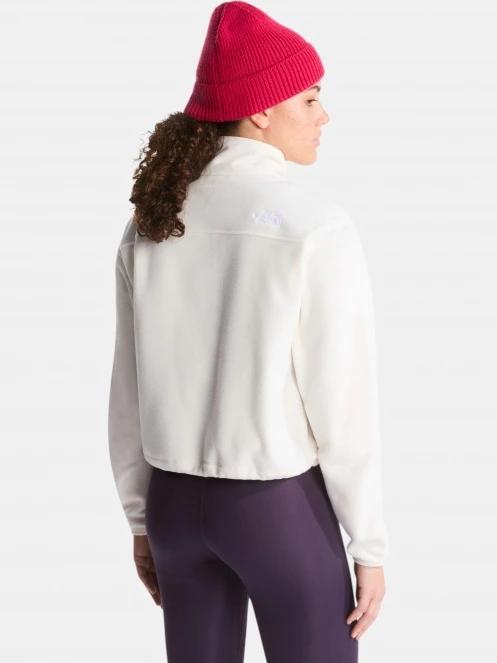 pulover polar pt. femei The North Face W Novelty Logo Glacier 1/4 Zip alb 3