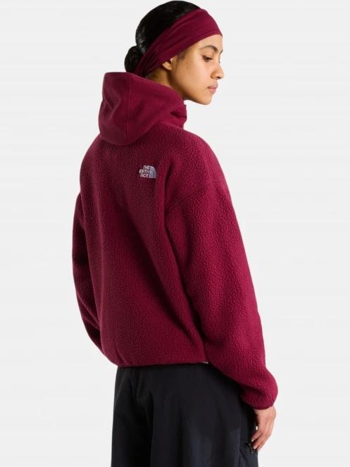 pulover polar pt. femei The North Face W Cragmont Snap Front Fleece Jacket bordo 3