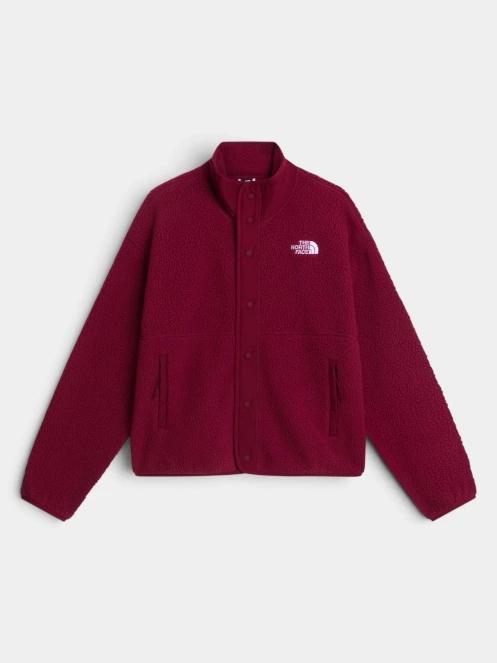 pulover polar pt. femei The North Face W Cragmont Snap Front Fleece Jacket bordo 6
