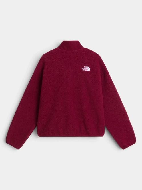 pulover polar pt. femei The North Face W Cragmont Snap Front Fleece Jacket bordo 7