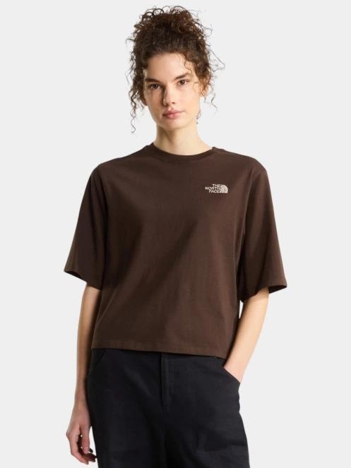 tricou cu maneci scurte pt. femei The North Face W Hike Picnic Boxy Ss Tee-Graphic maro 2