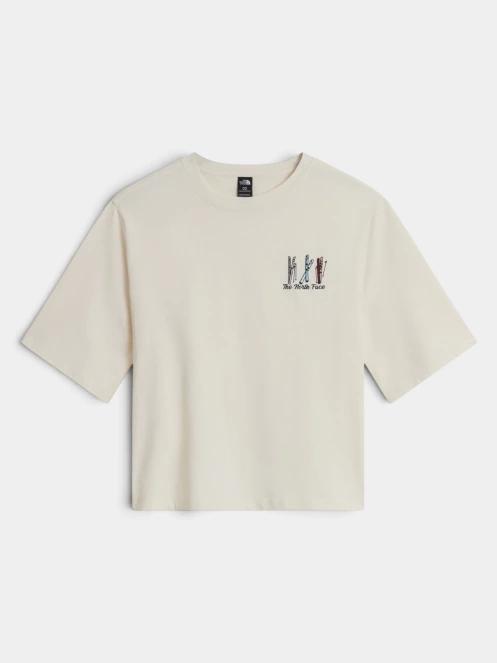 tricou cu maneci scurte pt. femei The North Face W Ski Embro Boxy Ss Tee-Graphic alb 5
