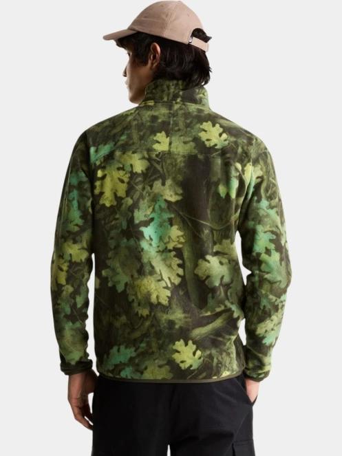 pulover polar pt. barbati The North Face M Novelty Logo Glacier 1/4 Zip - Print verde 3