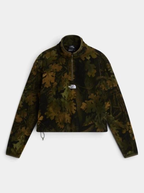 pulover polar pt. barbati The North Face W Novelty Logo Glacier 1/4 Zip - Print verde 5
